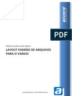 ACCERA CANAL DIRETO - Layout Simplificado de Arquivos para o Varejo v1.0