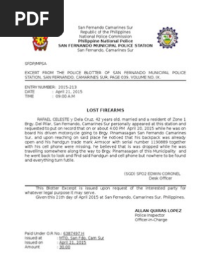Police Blotter