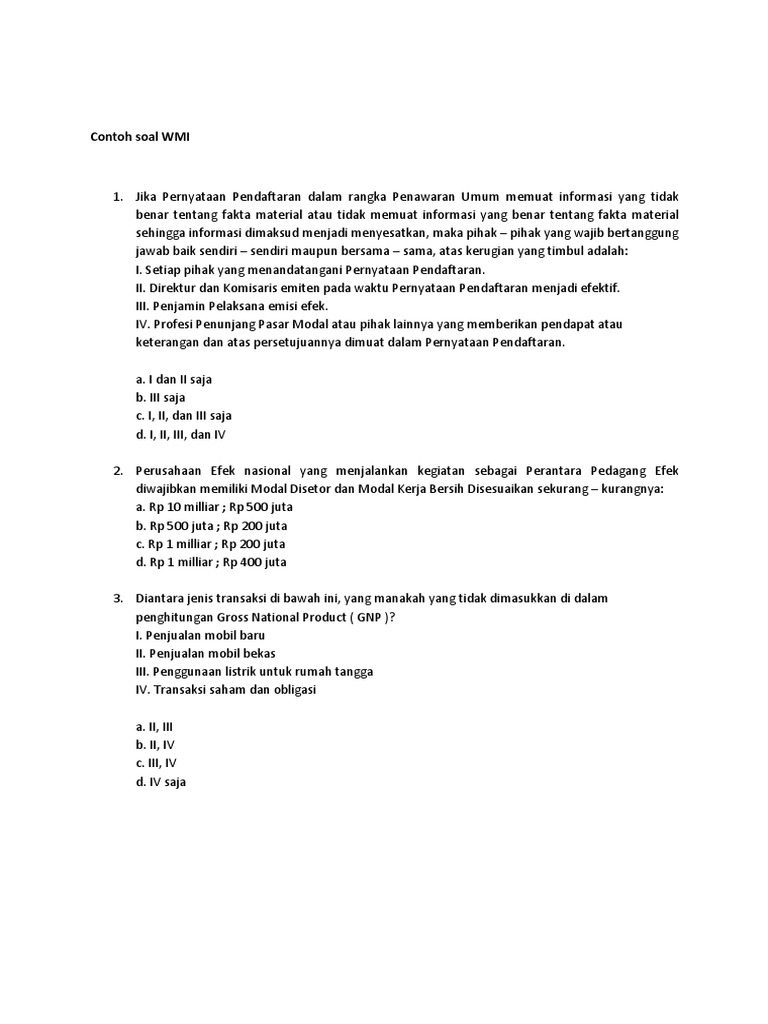 contoh soal wmi contoh soal wmi