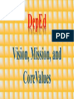 Deped: Vision, Mission, and Corevalues