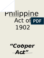 Philippine: Act of 1902
