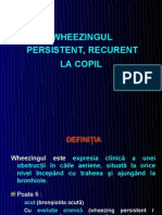 WHEEZINGUL PERSISTENT, RECURENT La Copil