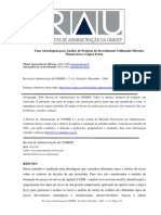 Uma Abordagem Para Análise de Projetos de Investimento Utilizando Métodos Financeiros e Lógica Fuzzy OLIVEIRA e MONTINI