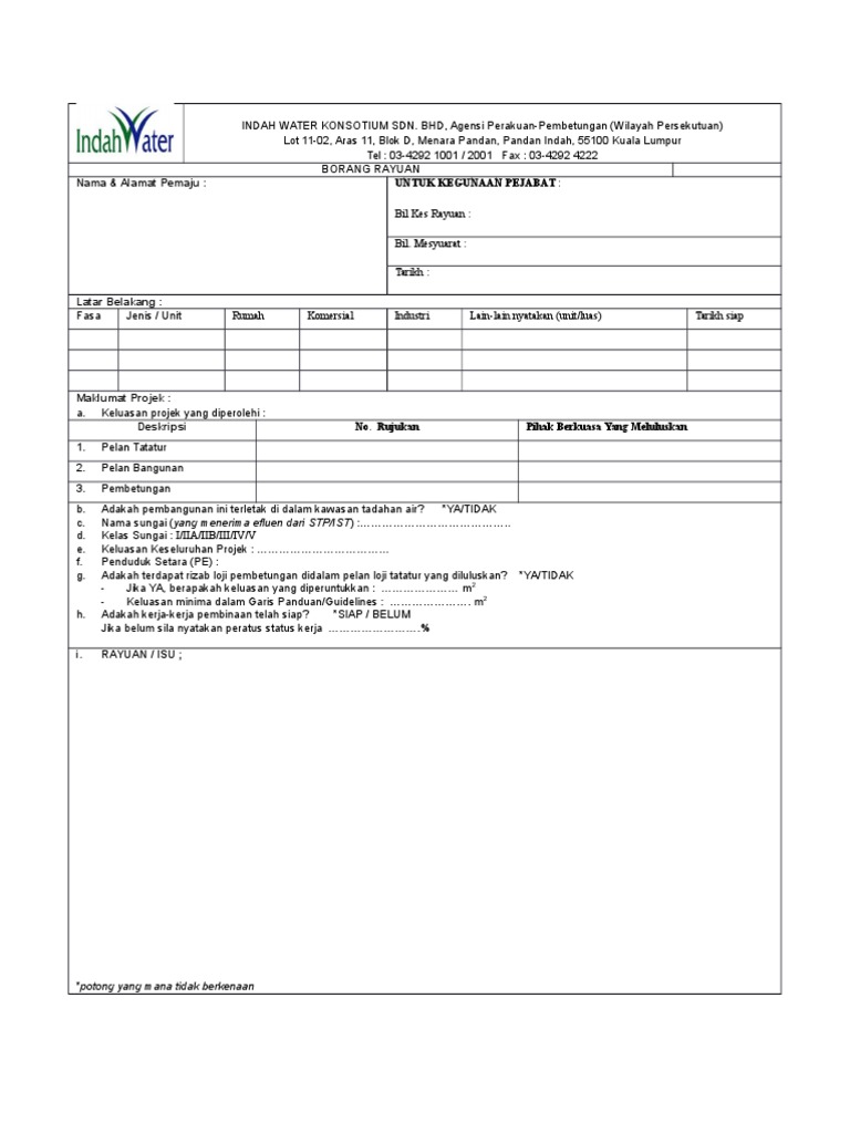 IWK Borang Rayuan WP | PDF
