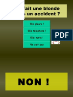 Que Fait Une Blonde Après Un Accident ?: Elle Pleure ! Elle Téléphone ! Elle Hurle ! Ne Sait Pas