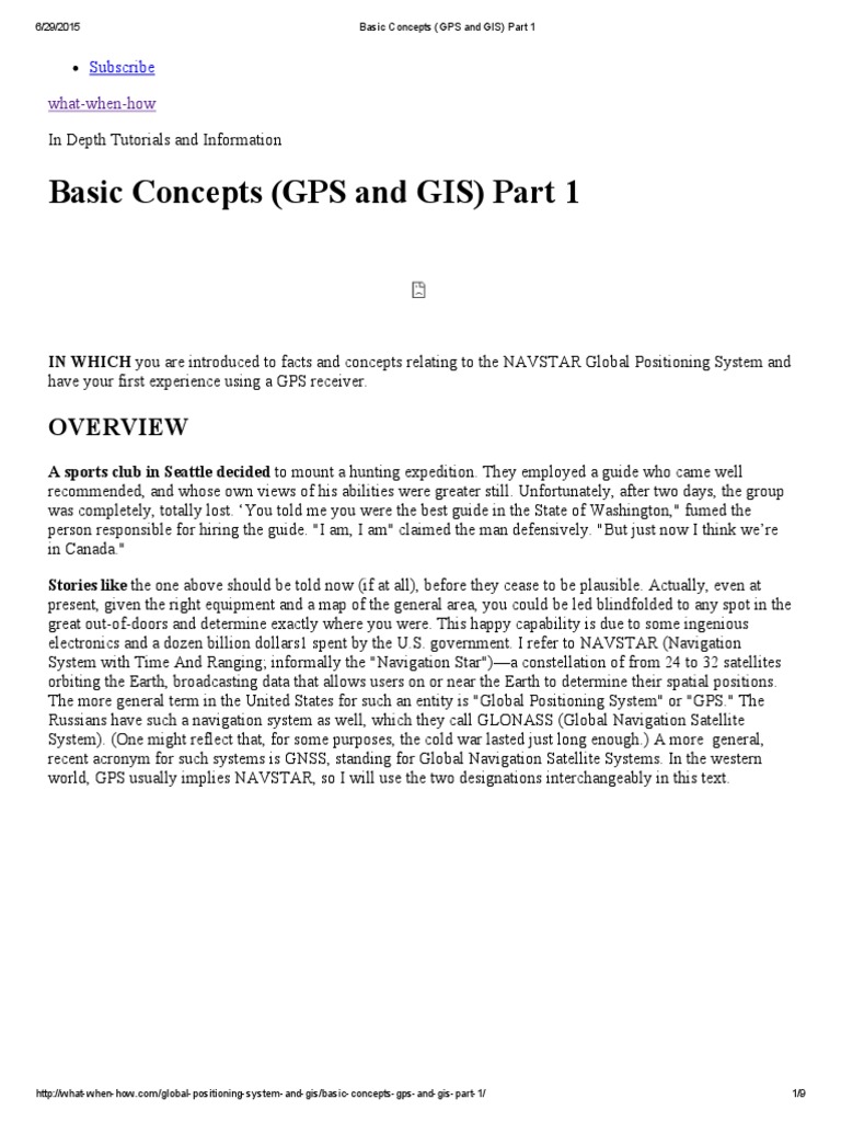GPS and GIS PDF Global Positioning System Geographic Information