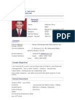 Personal Details: Hadiyan Faris Curriculum Vitae