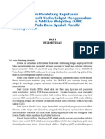 Aplikasi Sistem Pendukung Keputusan Pemberian Kredit Usaha Rakyat Menggunakan Metode Simple Additive Weighting