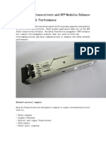 How Optical Transceivers and SFP Modules Enhance Fiber Network Performance