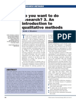 Introduction to Qualitative Methods