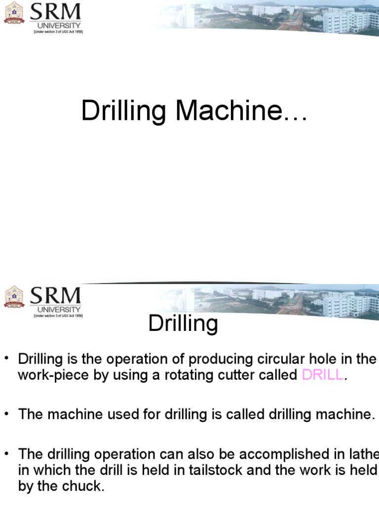 Drilling Machine | PDF | Drill | Drilling
