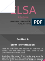 ELSA Revision (PT3) ERROR IDENTIFICATION