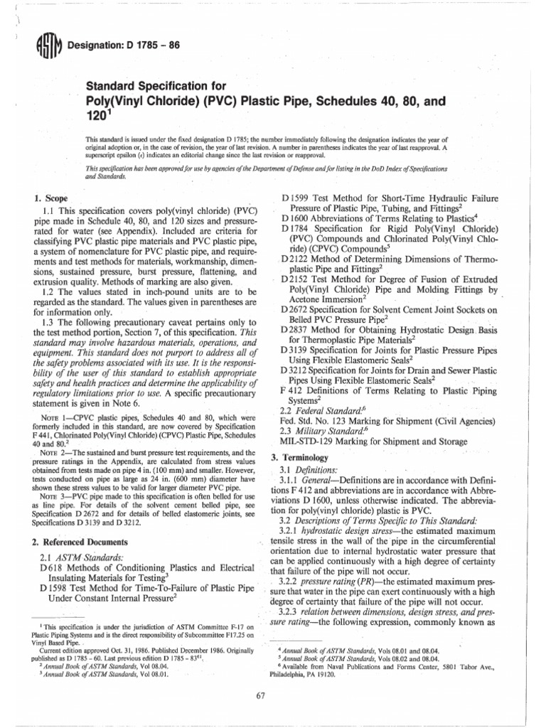 Astm d1785 1986 PDF