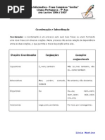 Ficha Informativa - Frase Complexa Grelha