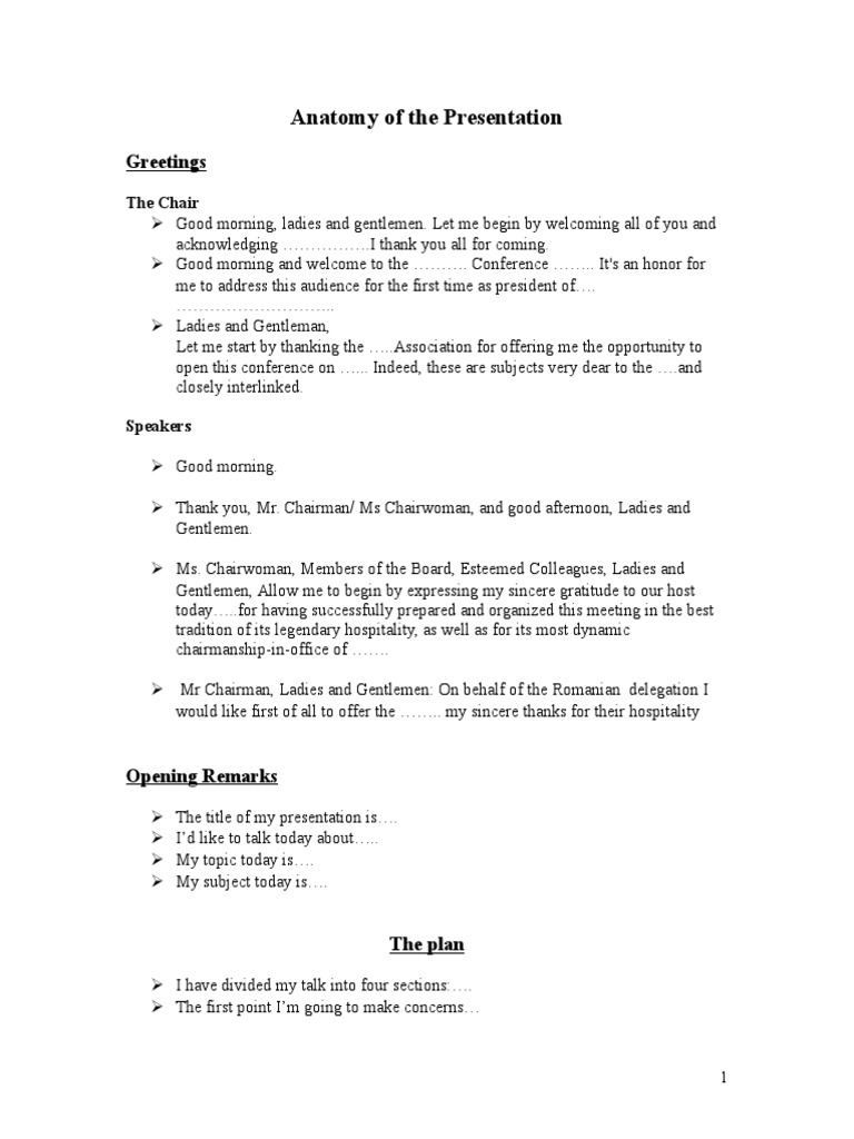 Presentation Structure and Phrases Guide | PDF | Language Arts ...