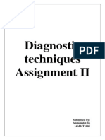 Diagnostic Techniques Assignment II: Submitted By: Annamalai SS 14MMT1005