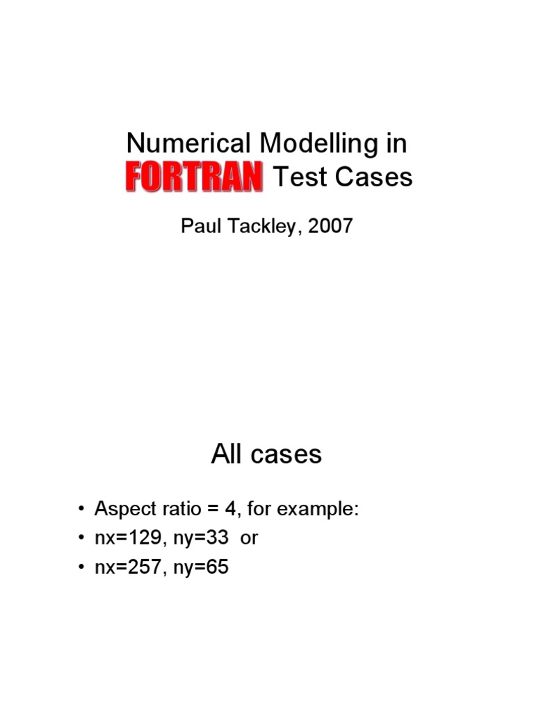 Fortran Test Cases | PDF