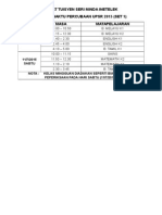 Jadual Trial Upsr