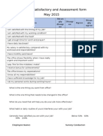 Employee Satisfactory and Assessment Form for Printing Press
