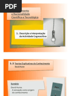 Teorias Explicativas do Conhecimento - Hume