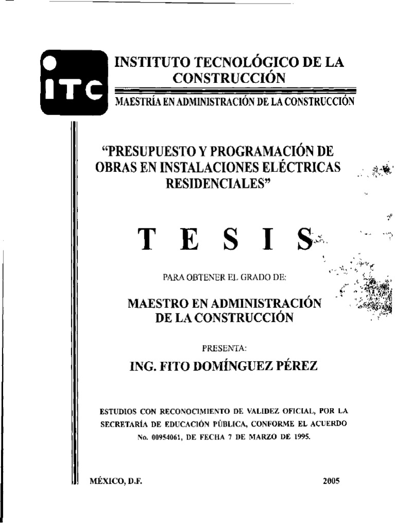 Presupuesto instalacion electrica vivienda pdf