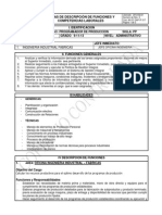 Fichas Descripcion de Funciones y Competencias Lab Programador de Produccion PDF