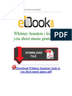 Whitney Houston I Look To You Sheet Music Piano PDF