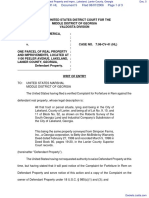 United States of America v. One Parcel of Real Property and Improvements, Located at 1100 Peeler Avenue, Lakeland, Lanier County, Georgia - Document No. 5