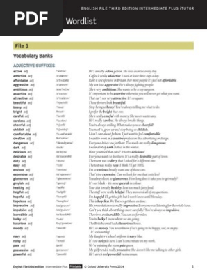 Wordlist B1+