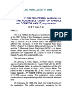 REPUBLIC OF THE PHILIPPINES, Petitioner, vs. The Honorable Court of Appeals and CORAZON NAGUIT, Respondents
