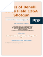 Types of Benelli Ethos Field 12GA Shotgun