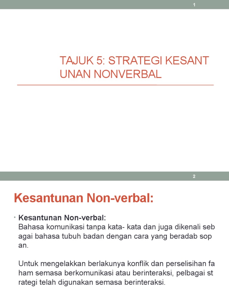 Strategi Kesantunan Nonverbal Pdf