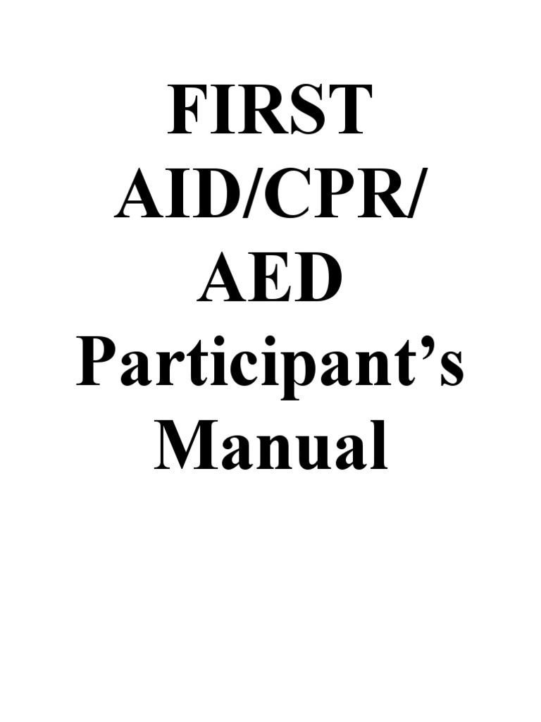 First Aid CPR AED Manual | PDF