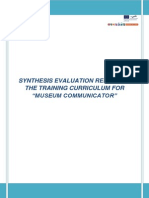 Synthesis Evaluation Report on MUCOM Training Curriculum