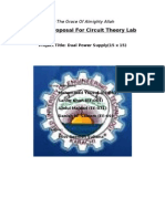Project Proposal For Circuit Theory Lab: by The Grace of Almighty Allah