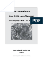 Correspondance Marc Chrirk - Jean Malaquais (1945-1953)  