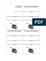 Accelerated Reader Test Slip