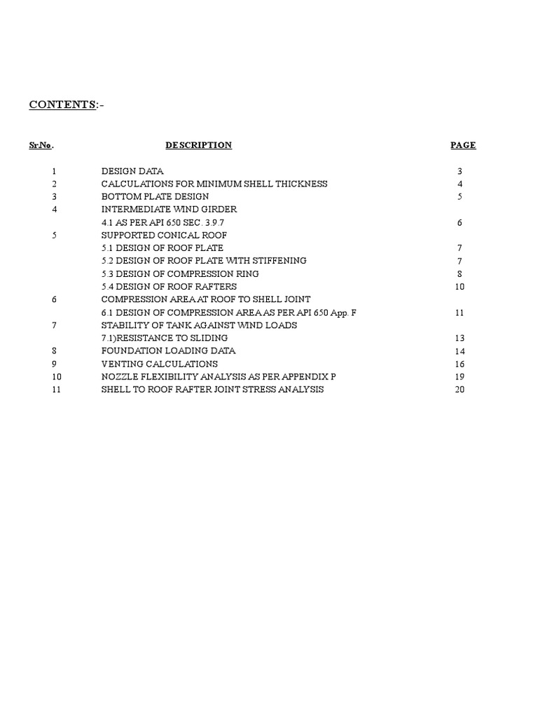 API-650 Design Procedure Example | PDF | Bending | Stress (Mechanics)
