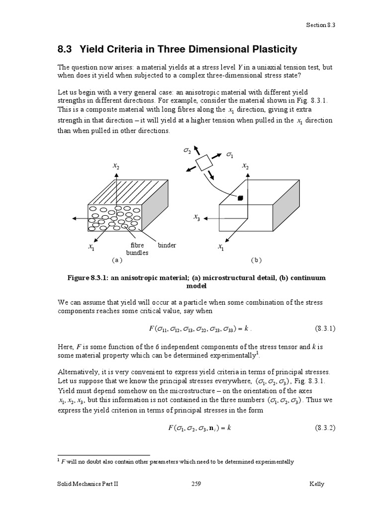 Yield Criteria in 3D Plasticity | PDF | Science & Mathematics