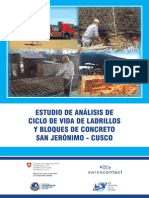 Estudio de Ciclo de Vida d Ladrillos y Bloques de Concreto San Jeronimo - Cusco - Pucp y Otros