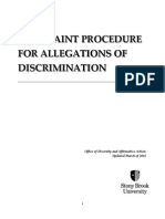 Complaint Procedure for Allegations of Discrimination
