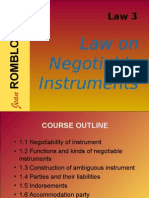 Lecture Law On Negotiable Instrument