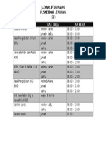 Jadwal Pelayanan PKM Lembang