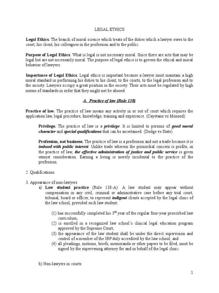 Legal Ethics: Principles and Importance | PDF | Lawyer | Judiciaries