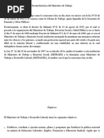 Reseña Histórica Del Ministerio de Trabajo