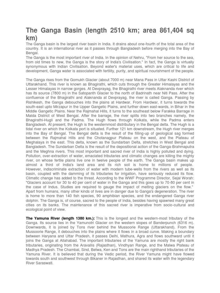 Ganga River System | PDF | Topography | Water And The Environment