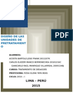 1er Informe - Avance Diseño de Pretratamiento