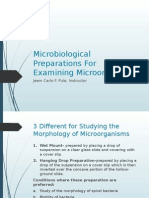 Microbiological Preparations For Examining Microorganisms MIDTERMS