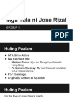 Mga Tula Ni Jose Rizal