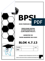 BPSL Blok 13 Bedah Mulut Skill Lab 2014 Booklet